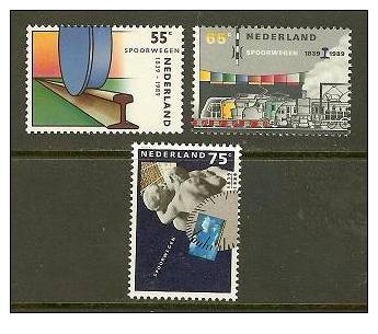 NEDERLAND 1989 MNH Stamp(s) Railways 1430-1432 #7097 - Nuovi