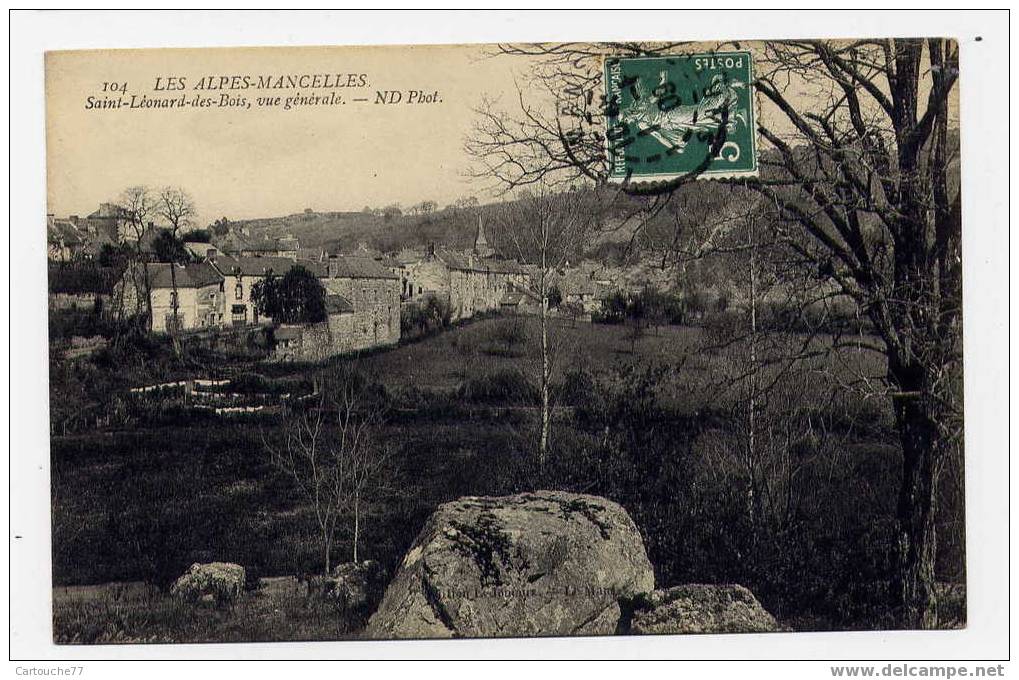 K4 - SAINT-LEONARD-des-BOIS - Vue Générale (jolie Carte De 1909) - Saint Leonard Des Bois