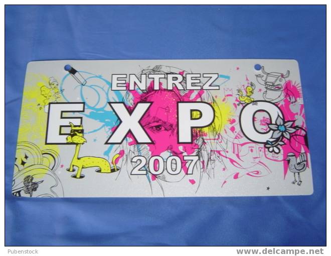 Plaque Métal "EXPO 2007". Heineken. - Blechschilder (ab 1960)
