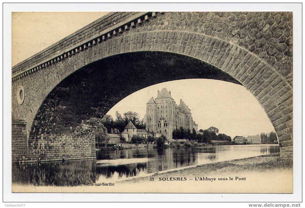 K4 - SOLESMES - Abbaye Sus Le Pont (1915) - Solesmes