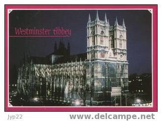 Jolie CP Angleterre London Londres - Westminster Abbey Abbaye - Vue De Nuit Illuminée - Westminster Abbey