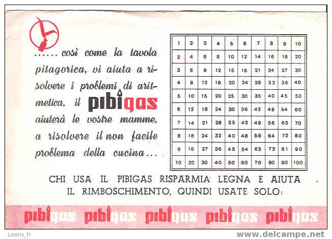 BUVARD - PUBIGAS - COSI COMME LA TAVOLA PITAGORICA VI AIUTA A RISOLVERE I PROBLEMI DI ARITMETICA IL PUBIGAS AIUTERA LE V - Electricity & Gas