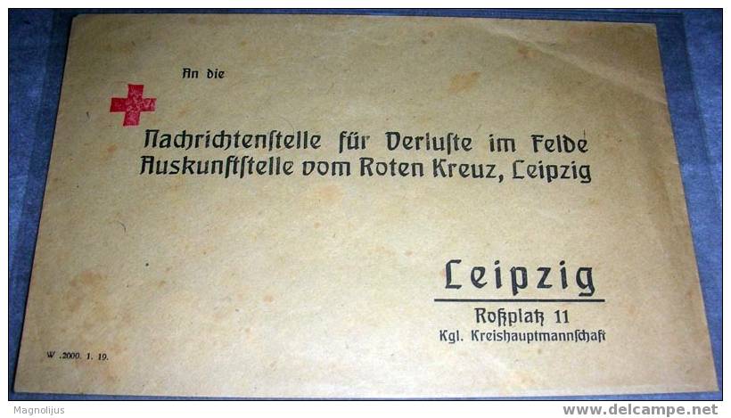 R! R!, Red Cross, WWI, Letter, Military,Cover,Austria,Leipzig - Covers & Documents