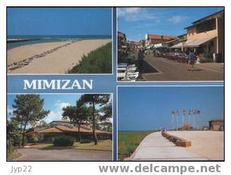 Jolie CP 40 Landes Mimizan Multivue L'Esplanade Rue Piétonne Le Courant - Flamme Mimizan 18-8-97 - Mimizan Plage