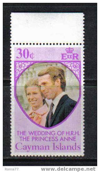 792 - CAYMAN, 1973 : Royal Wedding Ann And Mark  *** , IL 30 Centesimi - Kaimaninseln