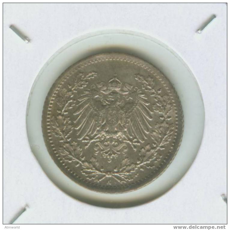 GERMANY 1/2 MARK COINS --- A ---  1915 --- - 1/2 Mark