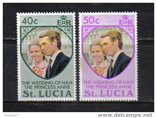 808 - ST LUCIA, 1973 : Royal Wedding Ann And Mark  *** - St.Lucia (...-1978)