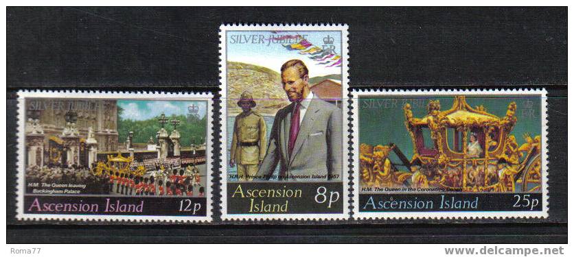 826 - ASCENSION, 1977 : Silver Jubilee Elizabeth II  *** - Ascension (Ile De L')