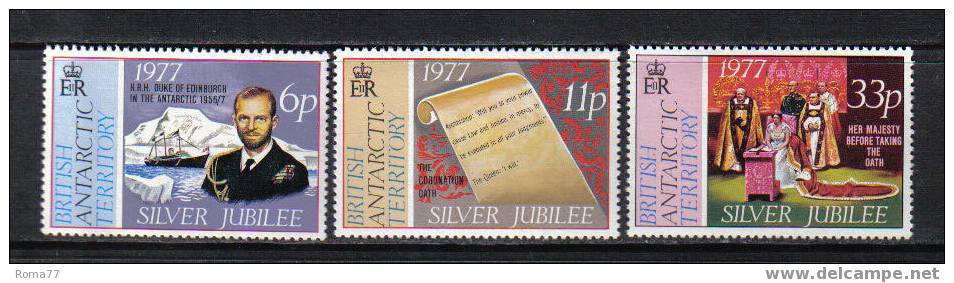 834 - BRITSH ANTARTIC TERRITORY, 1977 : Silver Jubilee Elizabeth II  *** - Ongebruikt