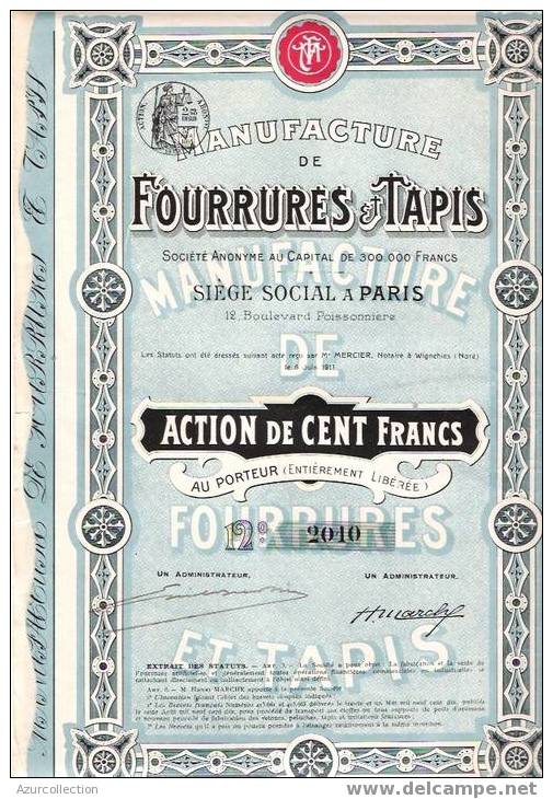 FOURRURES ET TAPIS - Textiel