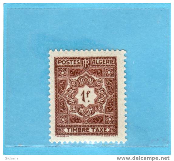 Algeria - N. 37  Taxe **  (Yvert) 1947-55 - Timbres-taxe