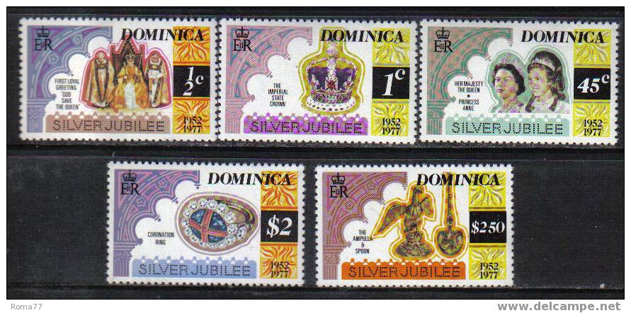 842 - DOMINICA, 1977 : Silver Jubilee Elizabeth II  *** - Dominique (...-1978)