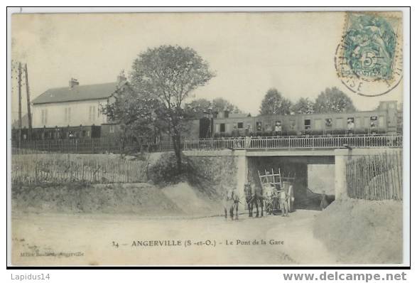 162 B/ CPA ANGERVILLE  LE PONT DE LA GARE - Angerville