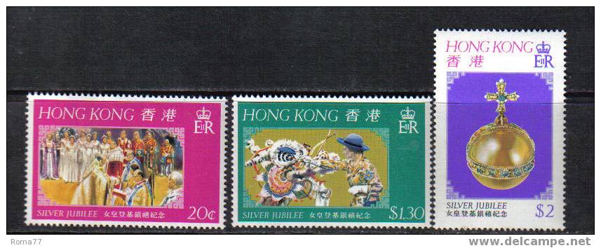 850 - HONG KONG, 1977 : Silver Jubilee Elizabeth II  *** - Ongebruikt