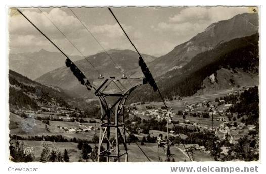 Les Contamines Montjoie - Vue Générale Et Télésiège (coin Supérieur Droit Plié) - Les Contamines-Montjoie