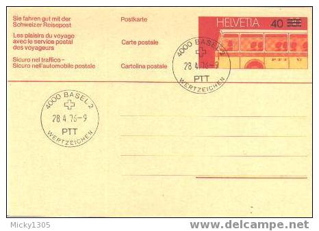 Schweiz / Switzerland - Ganzsache Gestempelt / Card Used (G012) - Entiers Postaux