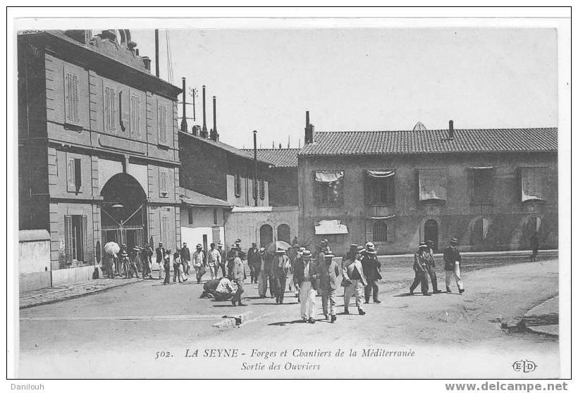 83 /FL/ VAR / LA SEYNE / Forges Et Chantiers De La Méditerranée, Sortie Des Ouvriers N° 502 ELD / ANIMEE - La Seyne-sur-Mer