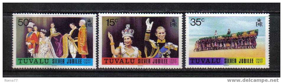 869 - TUVALU, 1977 : Silver Jubilee Elizabeth II  *** - Tuvalu