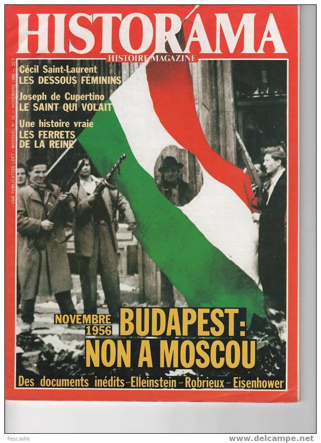 HISTORAMA 1956 : Budapest - Les Ferrets De La Reine - Les Dessous Féminins - Eisenhower - Robrieux ... - History