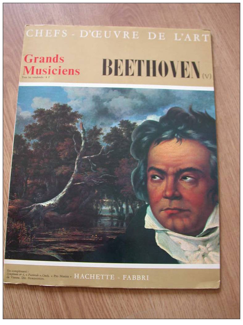 Beethoven, Livre + Disque Vinyl (LP), Ed. Hachette Fabbri, Série Grands Musiciens - Musica