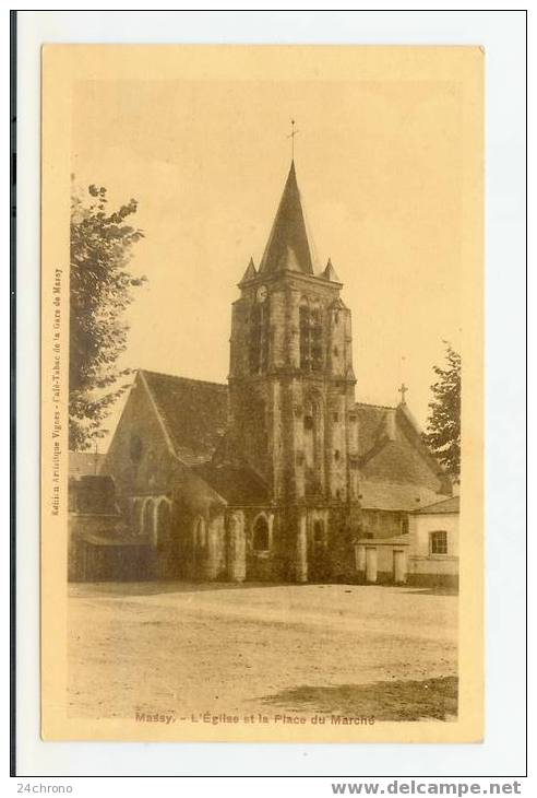 Massy: L' Eglise Et La Place Du Marché (07-987) - Massy