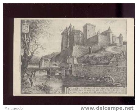 13987 Clisson Le Château Au XIVe Siècle D'après Gravure De H. NOZAIS N°47 Belle Carte - Clisson