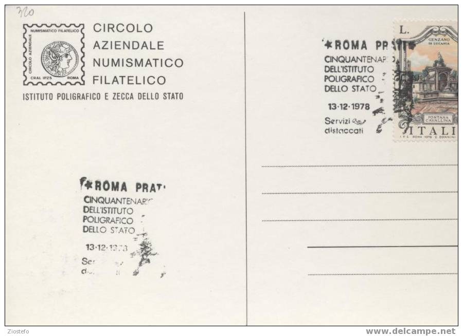 B320 Marcofilia Marcophilie 50nario Istituto Poligrafico Dello Stato Roma 1978 - Other & Unclassified