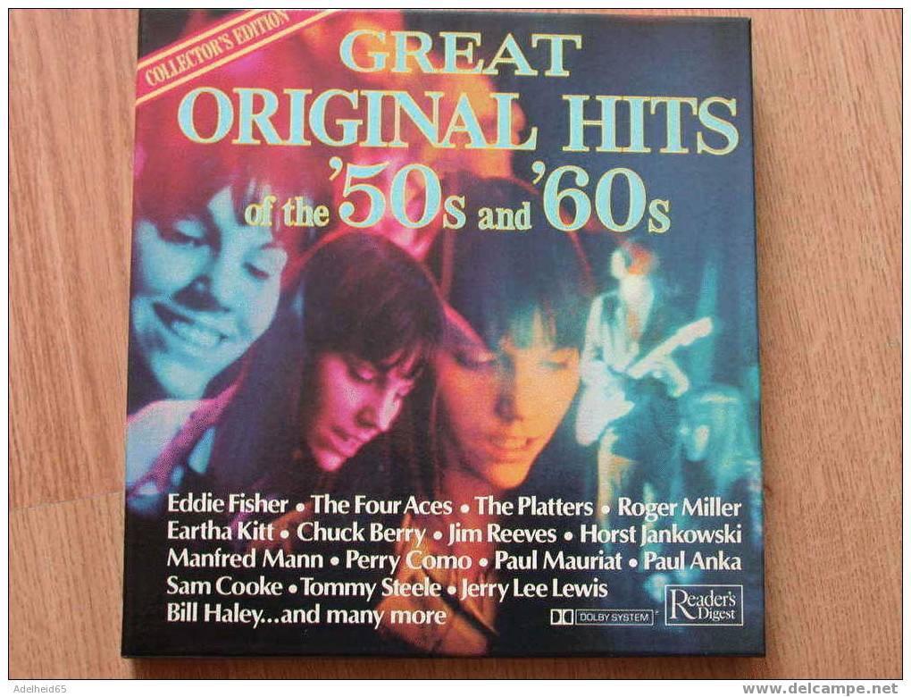 Collectors Edition 6x Great Original Hits Of The ´50s And ´60s, Ca. 1970, The Platters, Chuck Berry, Jim Reeves, Anka... - Cassettes Audio