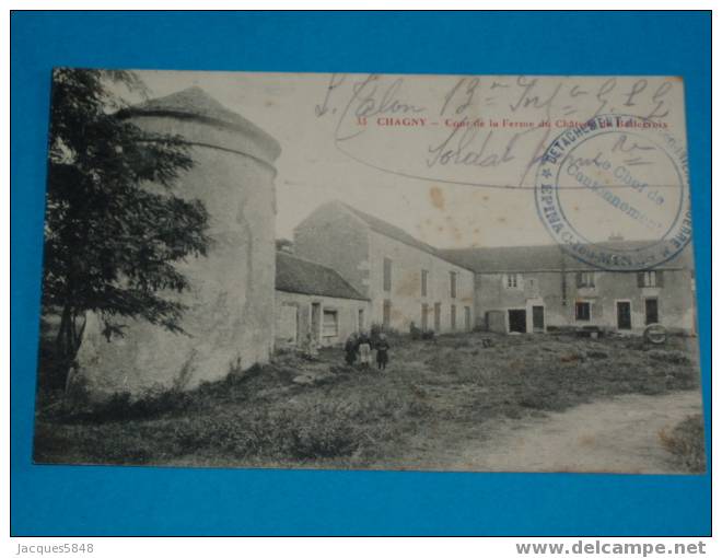 71) Chagny - N° 33 - Cour De La Férme Du Chateau De Belle Croix  - Année  1917 - EDIT - Tres Belle Carte - Chagny
