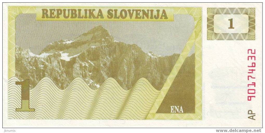 Slovénie Slovenia 1 ( Tolar ) ( 1990 ) UNC P1 - Slovénie