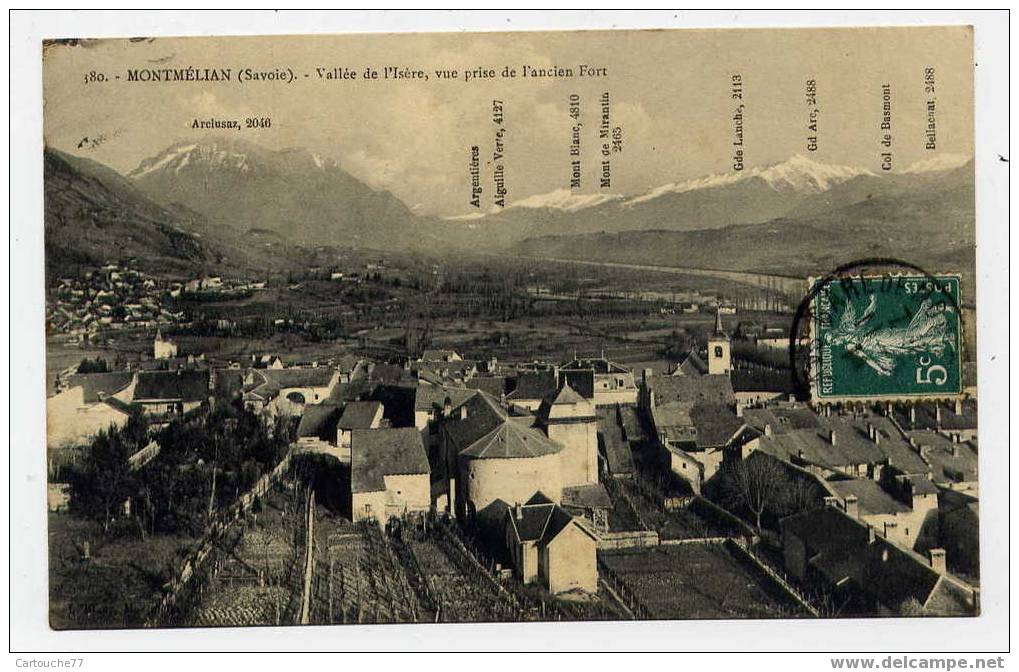 K4 - MONTMELIAN - Vallée De L'Isère, Vue Prise De L'ancien Fort (1914) - Montmelian