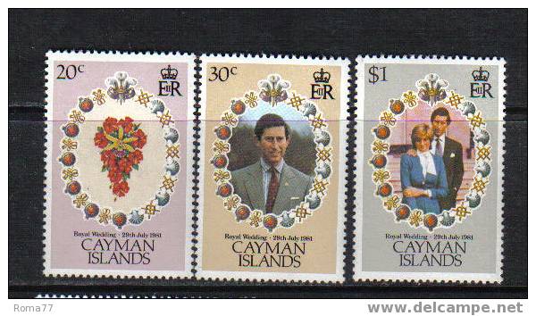 897 - CAYMAN, 1981 : Royal Wedding Charles And Diana  *** - Cayman (Isole)