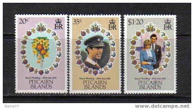 920 - PITCAIRN, 1981 : Royal Wedding Charles And Diana  *** - Islas De Pitcairn