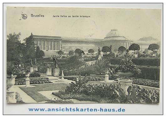 D 4813 - Bruxelles. Jardin Italien Au Jardin Botanique - S/w Ak, 1910 Gel. - Weltausstellungen