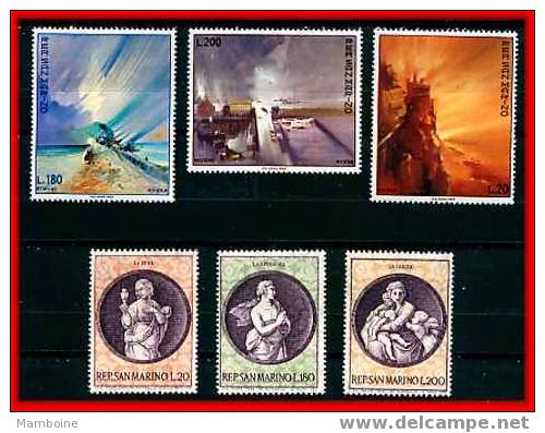 Saint Marin 1969  N 743/75 +746/78 .6 Val.  Neuf X X - Unused Stamps
