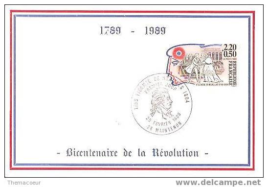 Révolution Française ; Carte 1er Jour Viconte De Noailles - Revolución Francesa