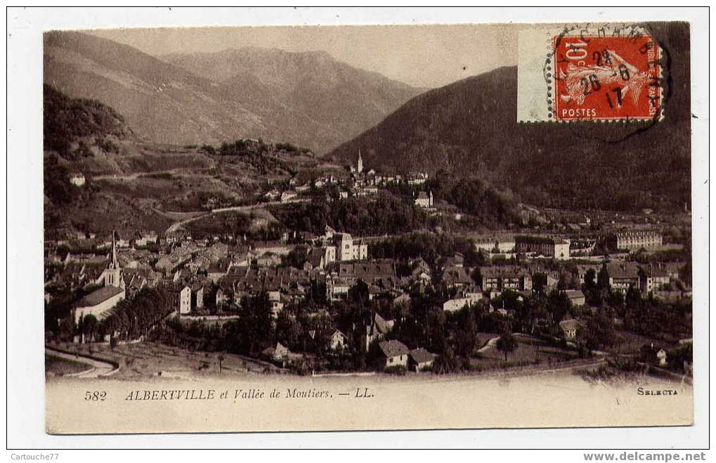 K4 - ALBERVILLE Et Vallée De Moustiers (1917 - Belle Oblitération Ambulant Annecy à Chambéry) - Albertville