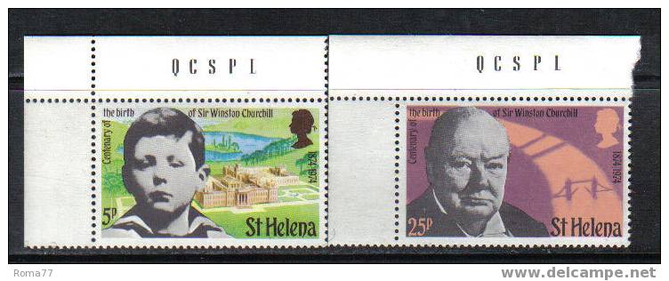 1028 - ST. HELENA : Centenary Of The Birth 1874 - 1974  *** - Sir Winston Churchill