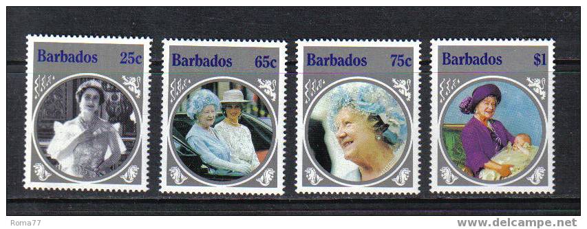 1004 - BARBADOS, 1985 : 85th Birthday Of Queen Mother  *** - Barbades (...-1966)