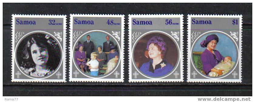1013 - SAMOA, 1985 : 85th Birthday Of Queen Mother  *** - Samoa