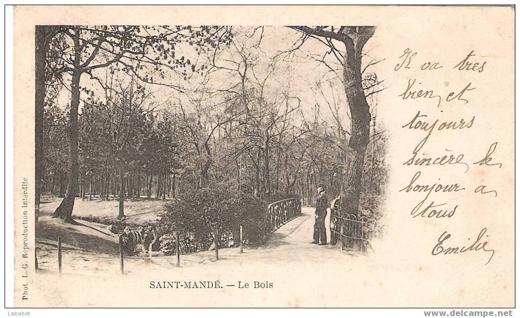 SAINT MANDE  Le Bois - Saint Mande