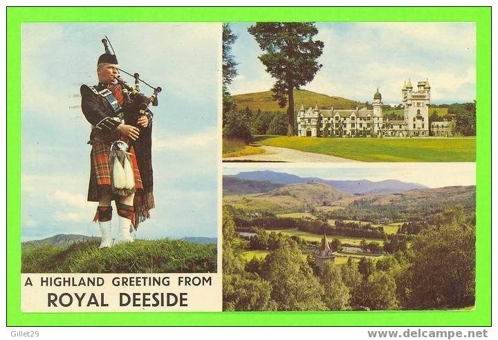 LOCHNAGAR, SCOTLAND - BALMORAL CASTLE - ROYAL DEESIDE - CARD TRAVEL IN 1971 - - Aberdeenshire