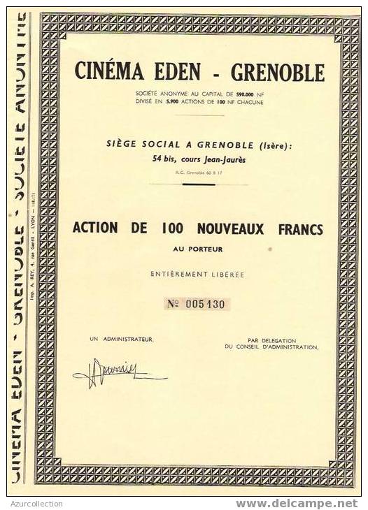 TITRE  . CINEMA EDEN .GRENOBLE - Cinema & Teatro