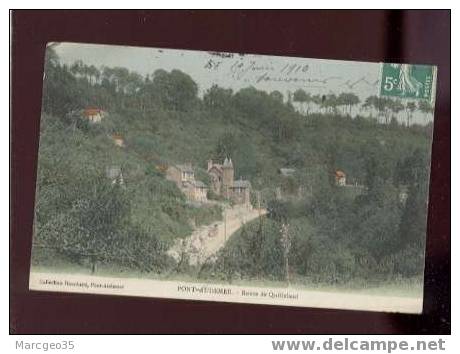 14044 Pont Audemer Route De Quilleboeuf édit.hauchard Couleur Belle Carte - Pont Audemer