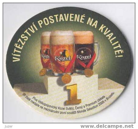 Czechia: Velkopopovicky KOZEL Beer Coaster (2) - Beer Mats