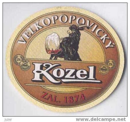 Czechia: Velkopopovicky KOZEL Beer Coaster (2) - Beer Mats