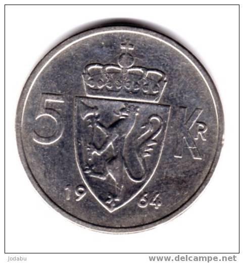 5  Kroner De  1964 De La Norvége - Norvegia