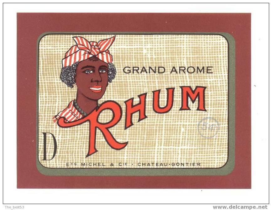 Etiquette  De  Rhum -  Grand Arome  54 °  -  Ets Michel Et Cie  à  Chateau Gontier  (53) - Rhum