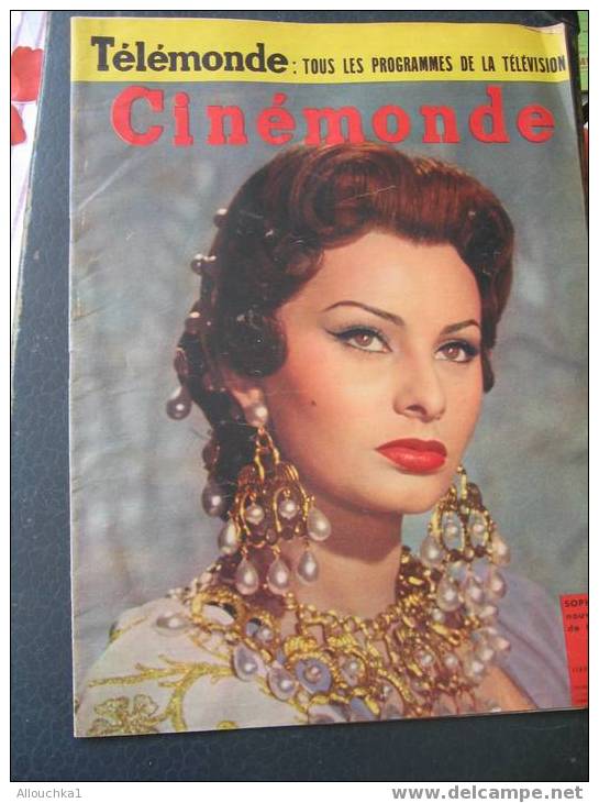 CINEMONDE TELEMONDE  1955  PHOTOS 1ERE PAGE + 1 AU HASARD & DERNIERE PAGE PUB  OU PHOTO ? - Cinéma