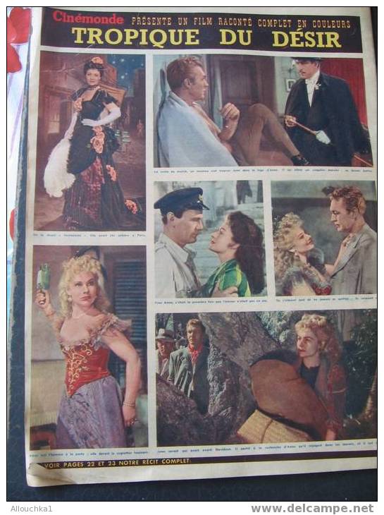 CINEMONDE TELEMONDE  1955  PHOTOS 1ERE PAGE + 1 AU HASARD & DERNIERE PAGE PUB  OU PHOTO ? - Cinéma